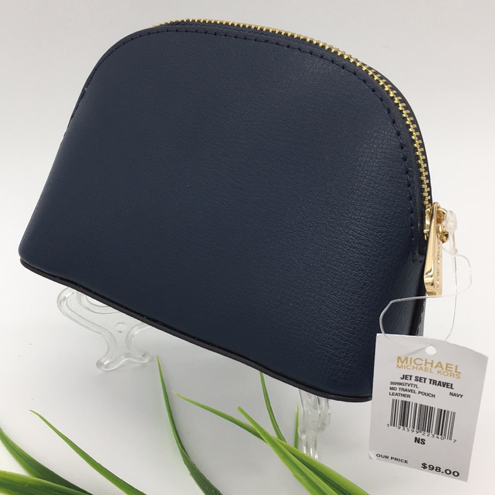 Jet Set Travel MD Travel Pouch Leather Navy - Picture 5 of 8